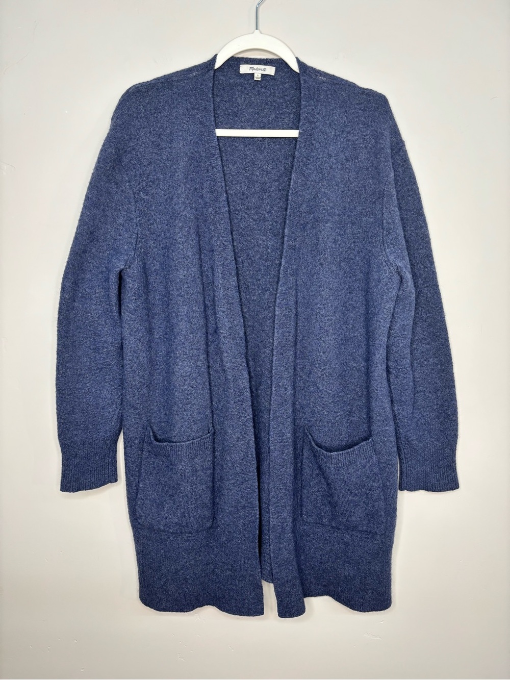 Madewell Kent Cardigan Sweater Coziest Yarn Navy Blue Size Large